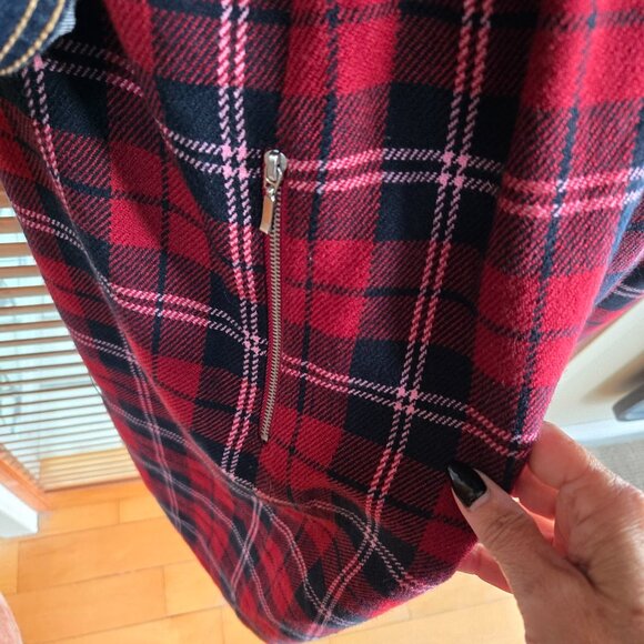 AMAZING STAGE or CONCERT Demin & Plaid Duster Coat - Picture 6 of 6